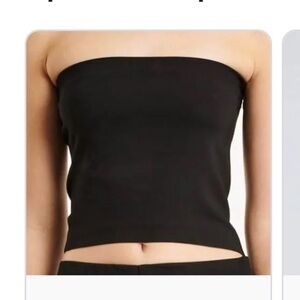 NWT Sprwmn Tube top Black viscose fabric size medium‎